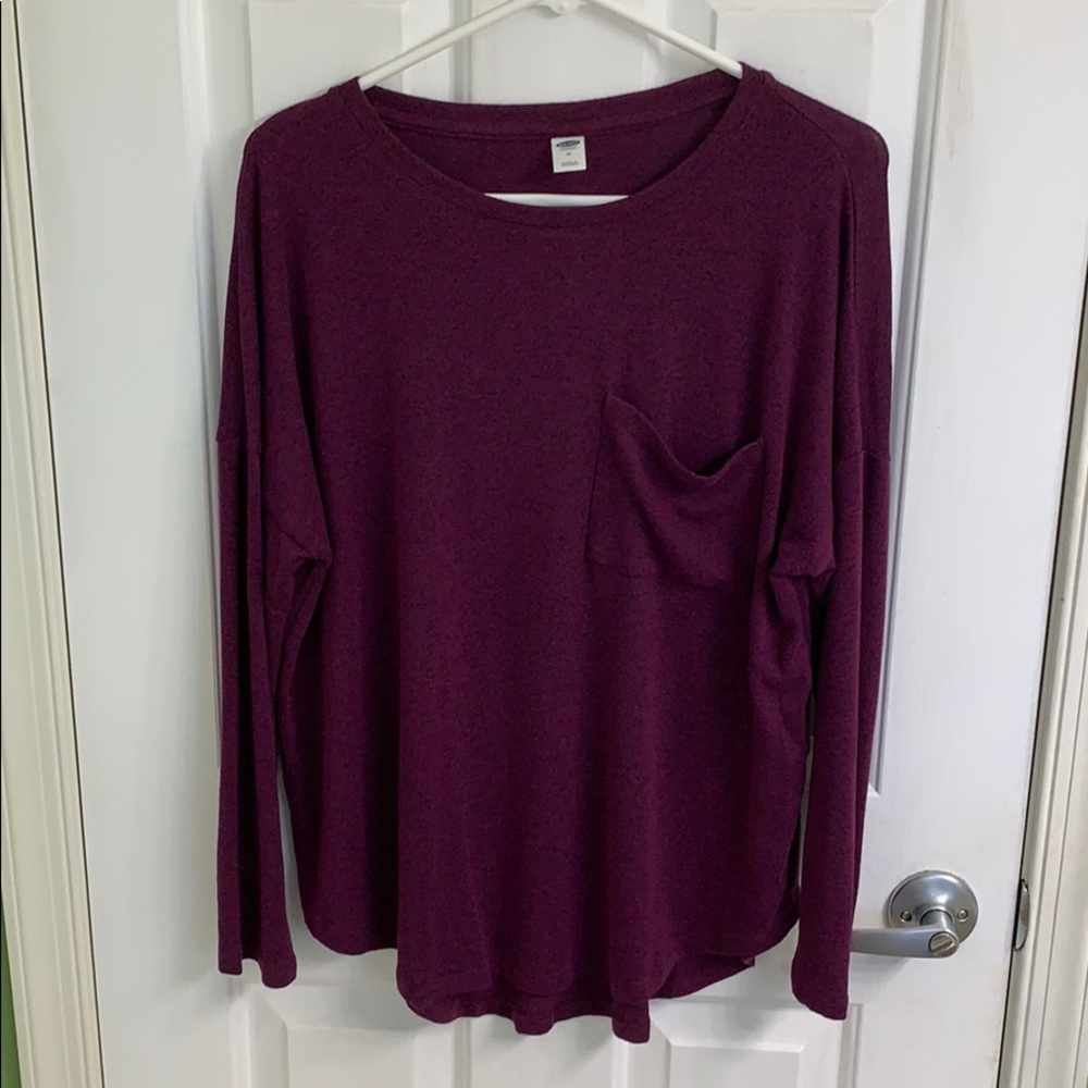 Dark purple long sleeve top from Old Navy size M